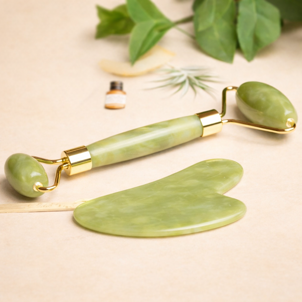 Roller Yeux en Jade Anti-Cernes